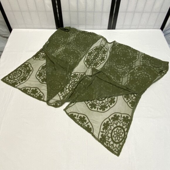 Maurices Short Sleeve All Lace Embroidery Open Front Split Side Cardigan Kimono - Picture 10 of 14